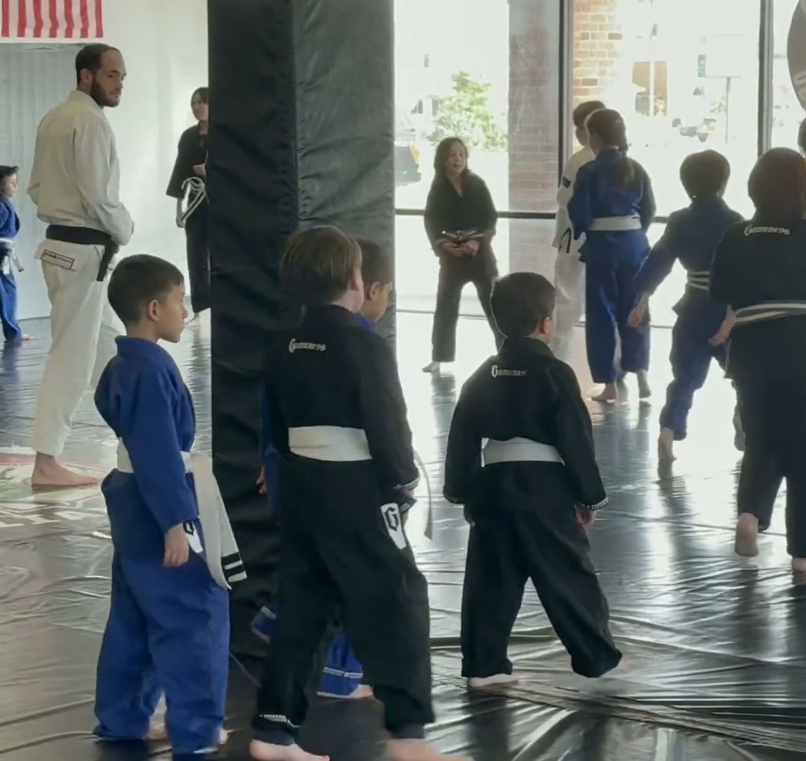 Kids training at Cobra BJJ