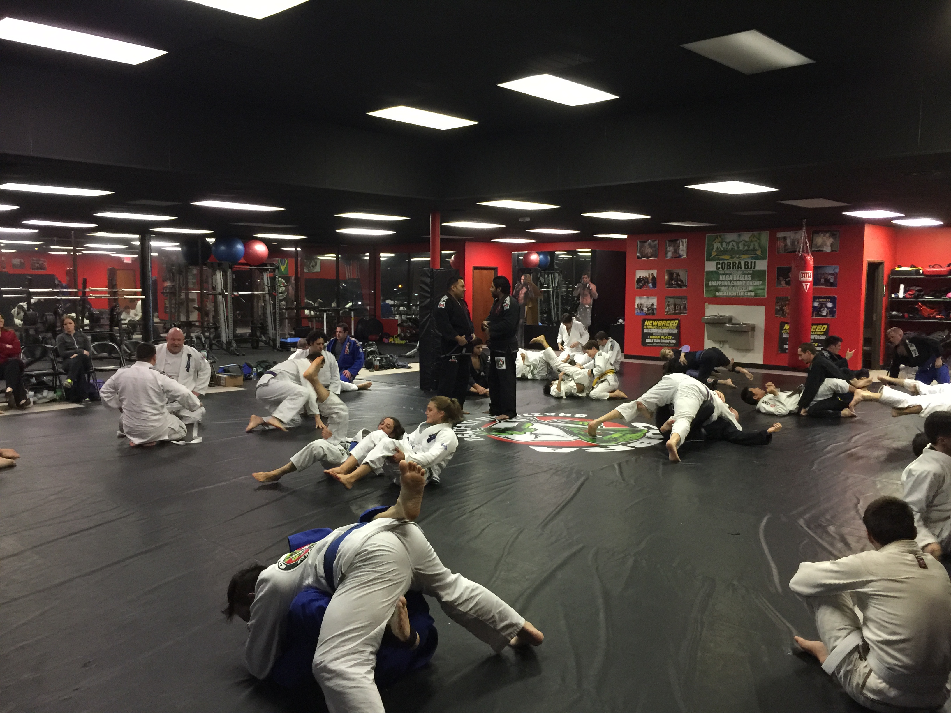 Live drilling inside a Cobra adult class